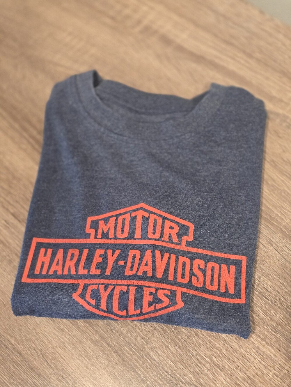 NWOT Harley-Davidson Men's Navy T-Shirt with Orange Logo